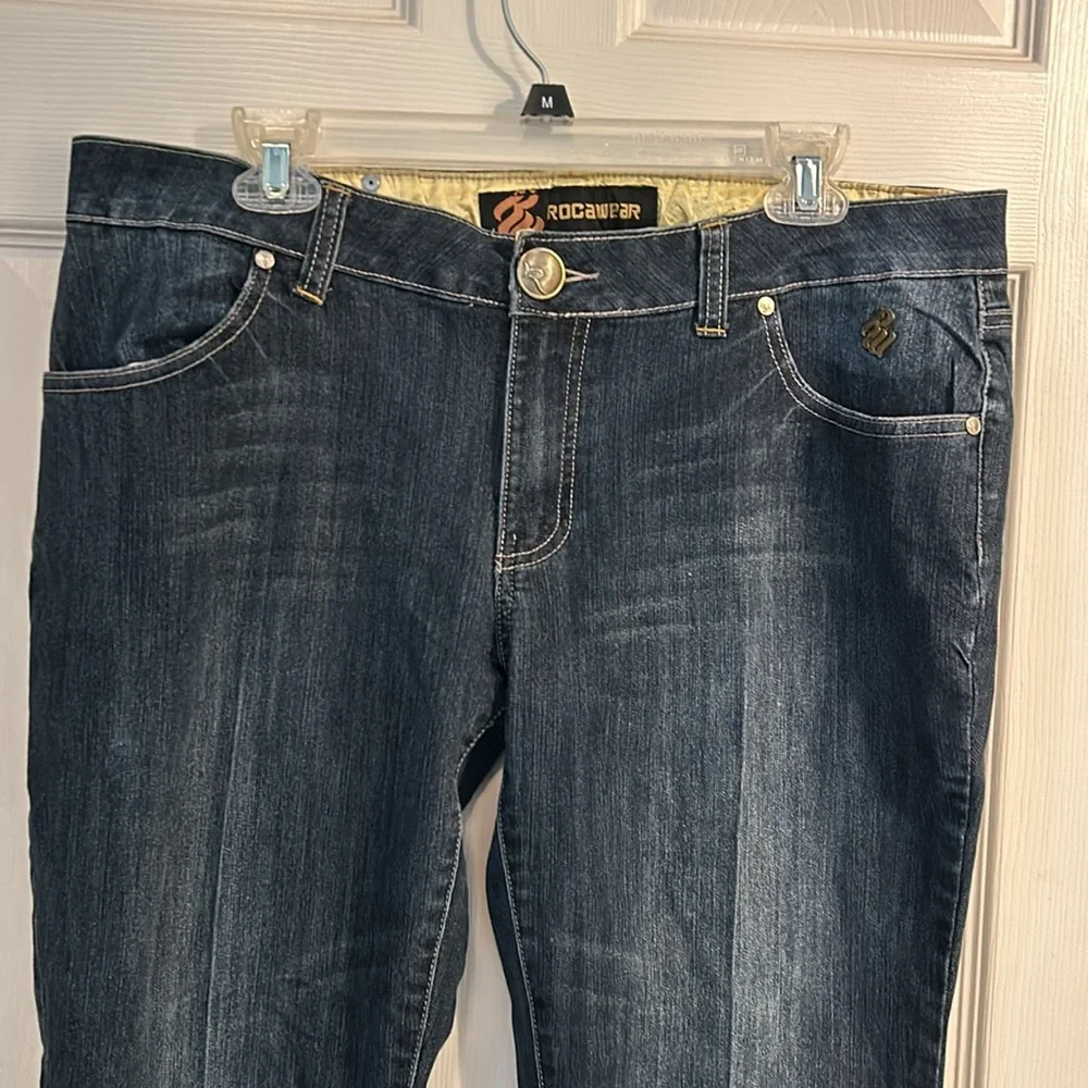 Y2k Rocawear Good‎ Embellished Womens Jeans Size 15 36x25